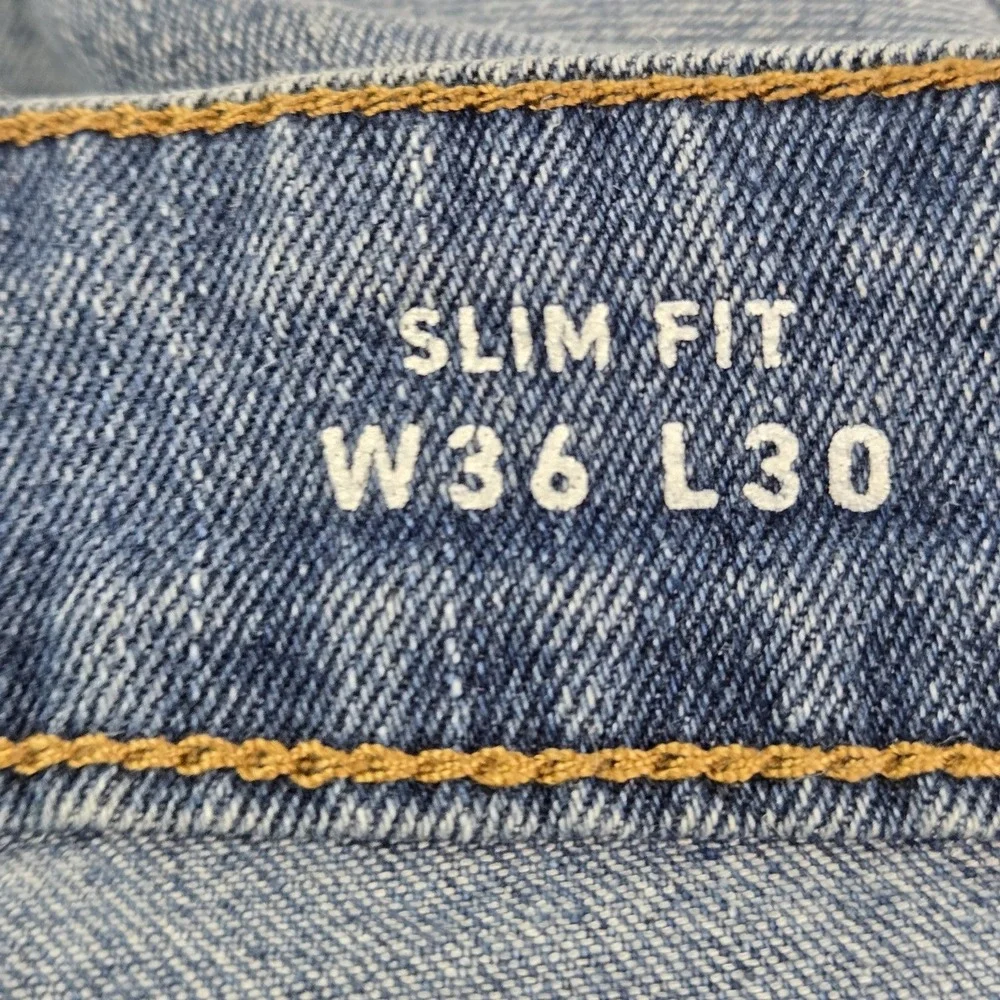 MBX Men Jeans 36X30 Blue Denim Straight Slim Fit 28